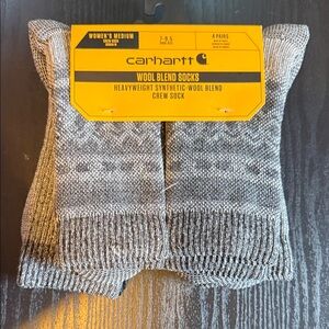 Carhartt Women's Medium Wool Blend Crew Socks - Gray